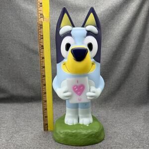 Gemmy Bluey I LOVE YOU Blow Mold 14 Inch Lighted Heart Tabletop Decor WORKS